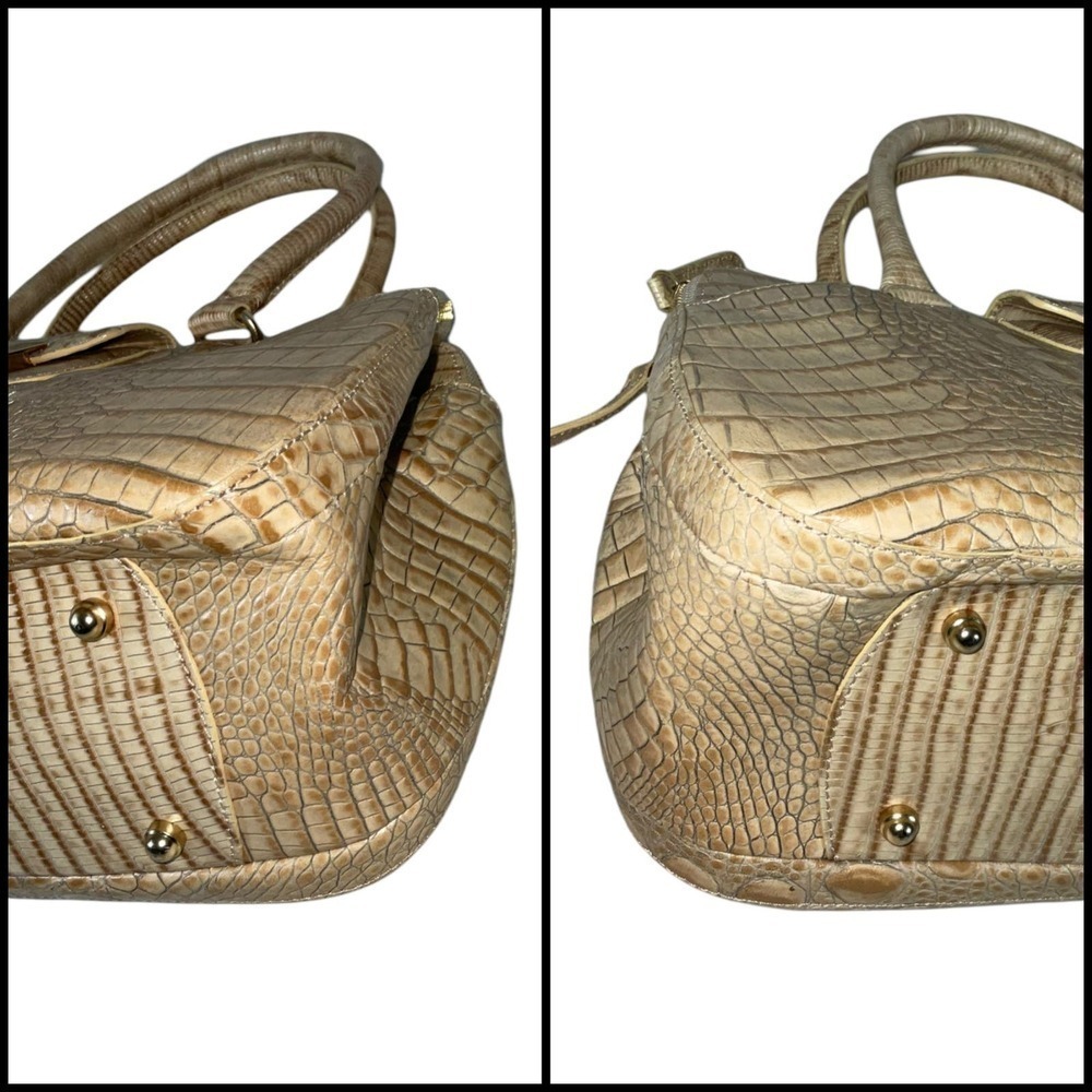 BRAHMIN VINTAGE NAOMI SATCHEL CROSSBODY BAG IN SAND MELBOURNE LEATHER - Picture 5 of 15